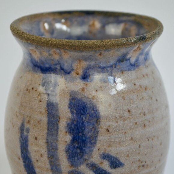 Pottery Stoneware Vase Amateur ? Unsigned 4.5" - Picture 2 of 8